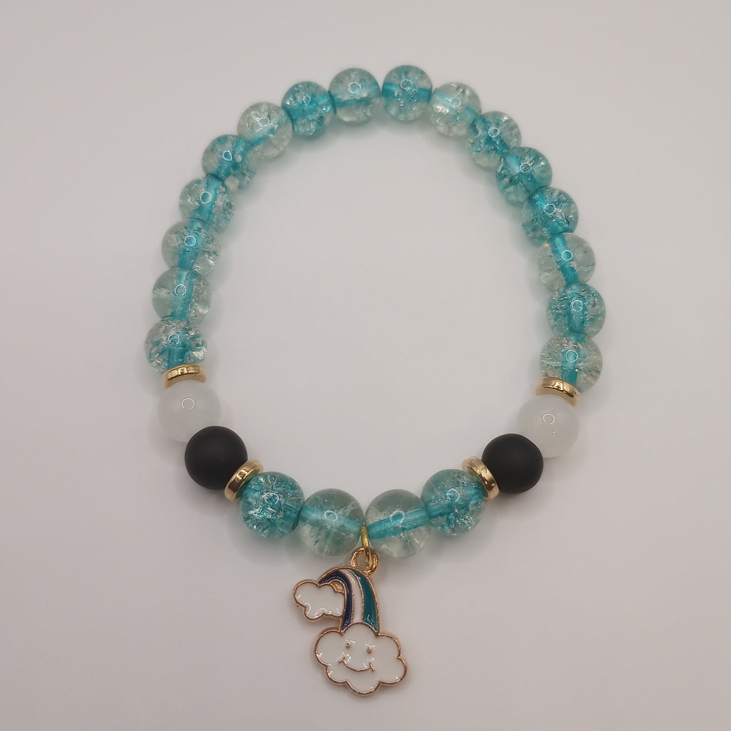 Smiley-Face Cloud Charm Bracelet